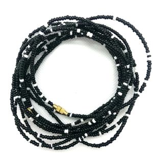 Black/White waist beads